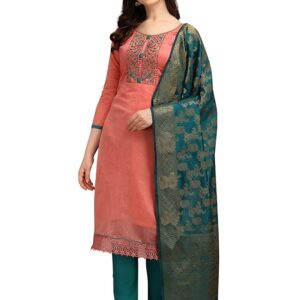 Women’s Cotton Salwar Suit Banarasi Dupatta