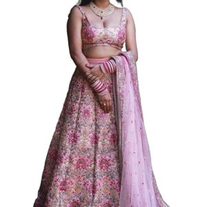 Women's Silk Semi Stitched Lehenga Choli With Dupatta