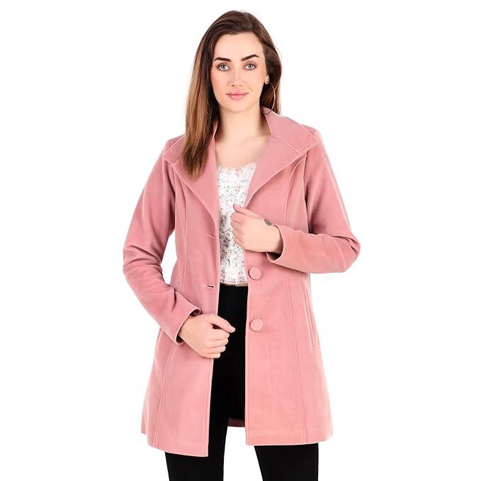 Leather Retail Long Winter Wear Velvet Jacket For Women - Image 4