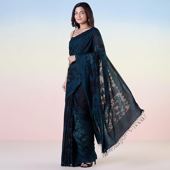 navyasa liva jacquard woven saree - Image 7