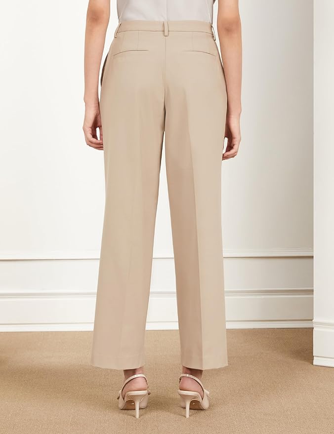 Wide Leg 4-Way Stretch Formal Trousers - Image 5