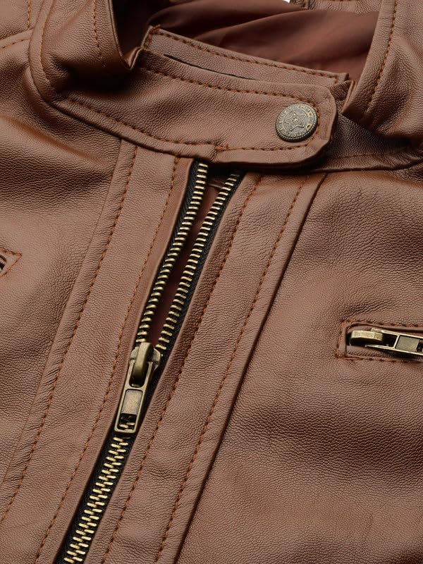 Leather Retail Faux Leather Women Regular Jacket (Brown) - Image 5