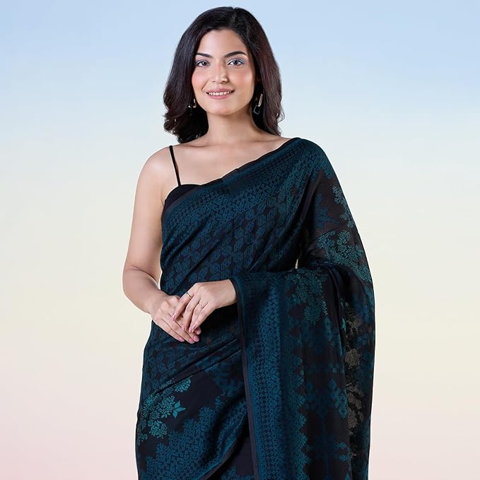 navyasa liva jacquard woven saree - Image 5